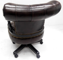 Afbeelding in Gallery-weergave laden, Bureaustoel Admiral Brown handwish antiek rundleder