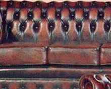 Afbeelding in Gallery-weergave laden, Chesterfield bank “LIVERPOOL”- 3 zits met 3 kussens - Leder Burgundy (bordo rood)
