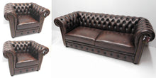 Afbeelding in Gallery-weergave laden, Chesterfield combinatie “SPRINGFIELD“ 3-1-1 zits Brown