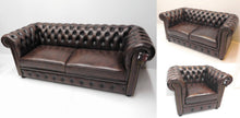 Afbeelding in Gallery-weergave laden, Chesterfield combinatie “SPRINGFIELD“ 3-2-1 zits Brown