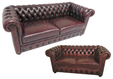 Afbeelding in Gallery-weergave laden, Chesterfield combinatie “SPRINGFIELD“ 3-2 zits Burgundy (Bordo-rood)