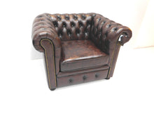 Afbeelding in Gallery-weergave laden, Chesterfield fauteuil SPRINGFIELD - Handwish leder Brown
