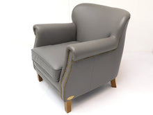 Afbeelding in Gallery-weergave laden, Retro fauteuil Duhnce taupe rundleer