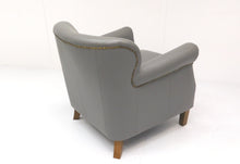 Afbeelding in Gallery-weergave laden, Retro fauteuil Duhnce taupe rundleer