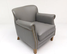 Afbeelding in Gallery-weergave laden, Retro fauteuil Duhnce taupe rundleer