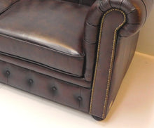 Afbeelding in Gallery-weergave laden, Chesterfield fauteuil SPRINGFIELD - Handwish leder Brown