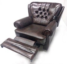 Afbeelding in Gallery-weergave laden, Chesterfield Relaxfauteuil "STING" - Elektrisch verstelbaar met opstahulp - leder Brown