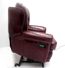 Afbeelding in Gallery-weergave laden, Chesterfield Relaxfauteuil "STING" - Elektrisch verstelbaar met opstahulp - leder Burgundy (Bordo Rood)