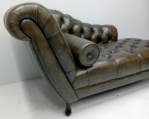 Chesterfield Day-bed DELANO leder Brown