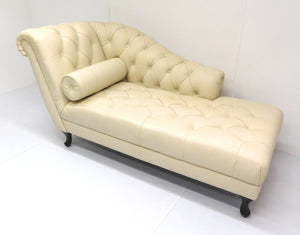 Chesterfield Day-bed DELANO leder Pure White