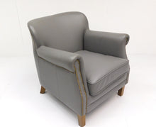 Afbeelding in Gallery-weergave laden, Retro fauteuil Duhnce taupe rundleer
