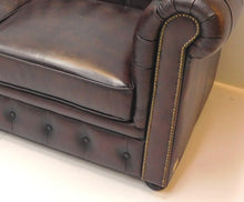 Afbeelding in Gallery-weergave laden, Chesterfield fauteuil SPRINGFIELD - Handwish leder Brown
